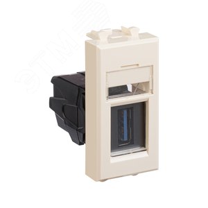 Avanti USB 3.0 розетка ''Ванильная дымка'' модульная, тип А-А, 1 модульная - фото 2