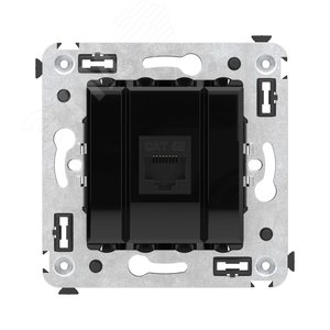 Avanti Компьютерная розетка RJ-45 без шторки в    стену, кат.5е одинарная, Черный квадрат - DKC (ДКС)
