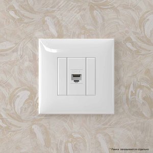 Avanti Компьютерная розетка RJ-45 без шторки в стену, кат.6 одинарная,  Белое облако - фото 5