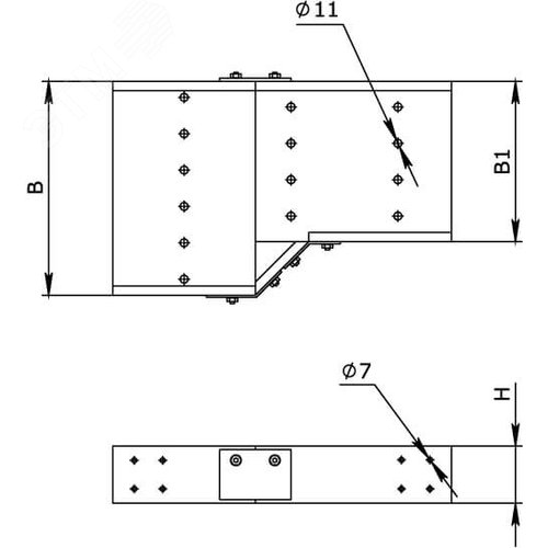 Переходник левосторонний 150х100 H=80 стеклопластик (GRL81510) 2