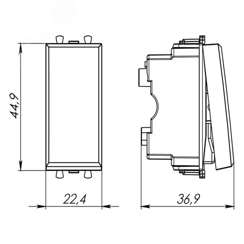 Avanti Кнопка ''Ванильная дымка'', 16A, 1 модульная 6