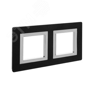 Рамка из алюминия, ''Avanti'', черная, 4 модуля 2
