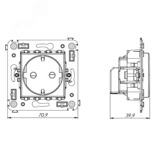 Avanti Розетка в стену, 2P+E, с защитными шторками, ''Ванильная дымка'' 6