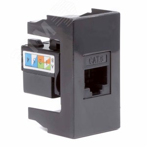 Розетка RJ-45 кат.6 Viva 1 модуль черный - фото 2