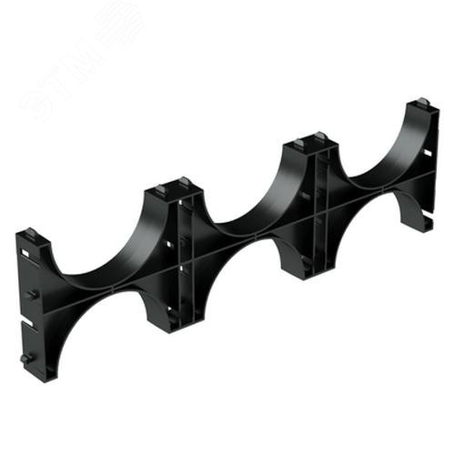 Держатель расстояния (кластер) 125мм для двустенныx труб тройной