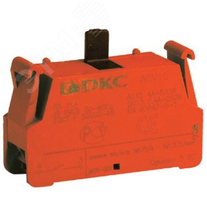 Блок контактный НЗ с клеммным безвинтовым зажимом (ACV01) - DKC (ДКС)