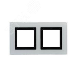 Рамка из натурального стекла, ''Avanti'', светло-серая, 4 модуля