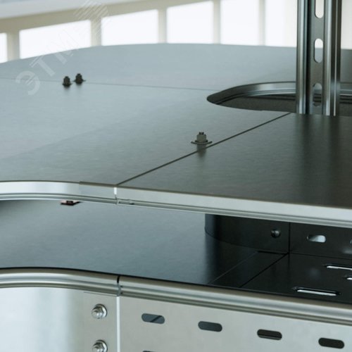 Крышка на лоток с заземлением основание 200мм L=3000мм толщина 1.5мм цинк-ламельная 2