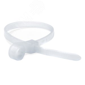 Хомут 150х3.6мм белый с монтажным отверстием (100шт) (252150-I)