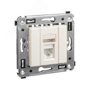Avanti Компьютерная розетка RJ-45 в стену, кат.6 одинарн ая  Ванильная дымка - фото 2