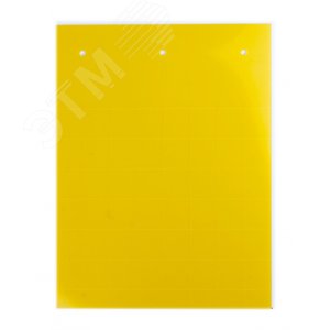 Табличка полужесткая 35x15мм. Установка в держатель. Для маркировки модульного оборудования. ПВХ-0,5. Желтая (18 шт. на пластине, упак. по 10 листов)