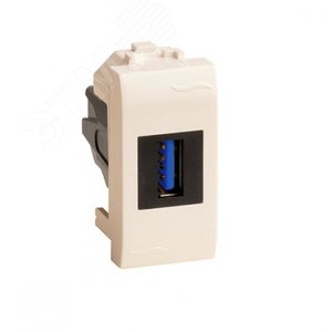 Розетка USB 3.0 Brava слоновая кость 1 модуль - DKC (ДКС)