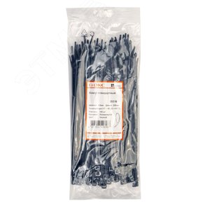 Хомут 250х4.8мм черный (100шт) (25316) 3