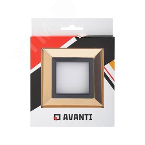 Рамка из металла, ''Avanti'', золотая, 2 модуля 5