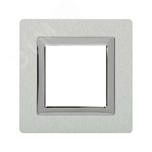 Рамка из алюминия, ''Avanti'', серая, 2 модуля