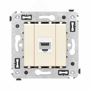 Avanti Компьютерная розетка RJ-45 без шторки в стену, кат.6 одинарная,  Ванильная дымка - DKC (ДКС)