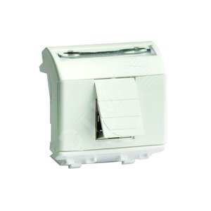 BRAVA Розетка компьютерная RJ45 2 модуля 1 разъем категория 5е белая (76642B) - DKC (ДКС)