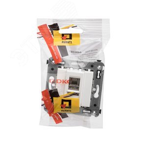 Avanti Компьютерная розетка RJ-45 в стену, кат.6 одинар  ая экранированная, , Белое облако - фото 5