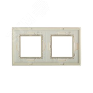 Рамка из натурального стекла, ''Avanti'', белая, 4 модуля 3