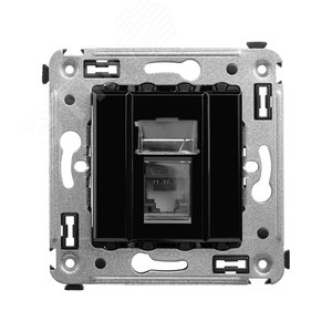Avanti Компьютерная розетка RJ-45 в стену, кат.6А одина  ная, , Черный квадрат - DKC (ДКС)