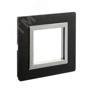 Рамка из алюминия, ''Avanti'', черная, 2 модуля 2