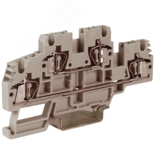Зажим проходной HMD.2GR двухуровневый 2.5 кв.мм серый QUADRO (ZHD100GR) - DKC (ДКС)