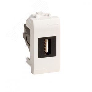 Розетка USB 2.0 Brava белая 1 модуль - DKC (ДКС)