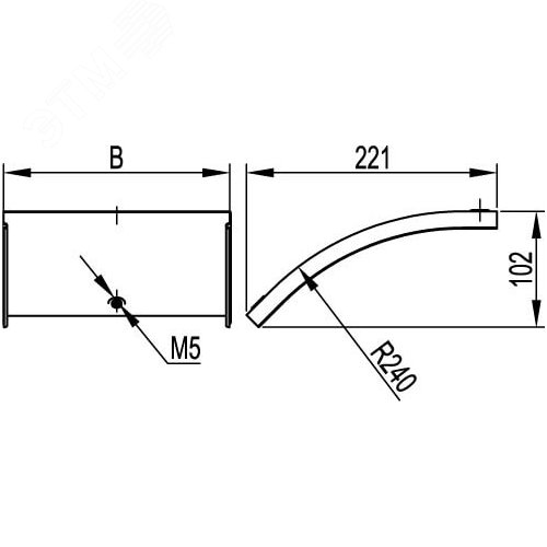 Крышка CD 45 на угол вертикальный внешний 45 градусов основание 500мм цинк-ламельная 2