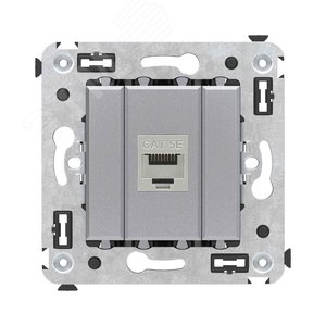 Avanti Компьютерная розетка RJ-45 без шторки в стену, кат.5e одинарная экранированная,  Закаленная сталь - DKC (ДКС)