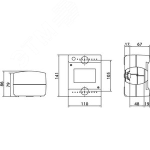 Щиток настен. без дверцы, 4 мод.,IP40 | 83604 | DKC 2