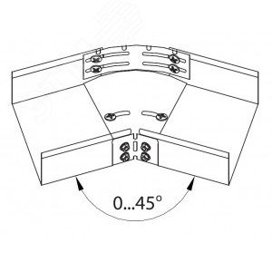 Угол горизонтальный изменяемый СРО 0-44 градусов 200х50 2