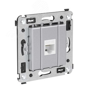 Avanti Компьютерная розетка RJ-45 без шторки в    стену, кат.5е одинарная Закаленная сталь - DKC (ДКС)