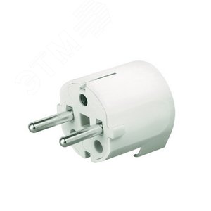 Вилка кабельная бытовая с боковым вводом кабеля черная 16А IP20 2P+E 230В - DKC (ДКС)