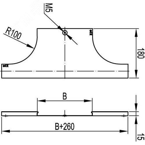 Крышка DL на ответвитель основание 500мм горячеоцинкованная (38368HDZ) - фото 2