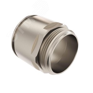 Муфта труба-коробка D=50мм IP66/IP67 М50х1.5 никелированная латунь 3