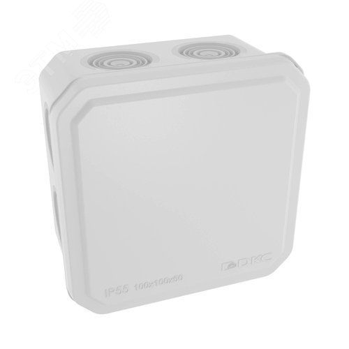 Коробка распределительная с кабельными вводами IP55 100х100х50мм (розница) - фото 2