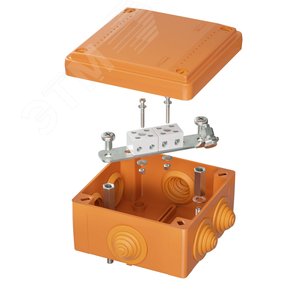 Коробка пластиковая FS с кабельными вводами и клеммниками IP55 100х100х50мм - DKC (ДКС)
