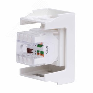 VIVA Розетка компьютерная RJ45 категория 6 1      модуль белая - фото 3