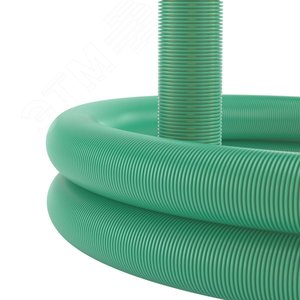 Труба гибкая двустенная дренажная D=90мм класс SN8 перфорация 360 градусов зеленый 2