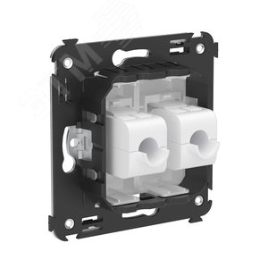 Avanti Компьютерная розетка RJ-45 без шторки в    стену, кат.5е двойная, Белое облако - фото 3