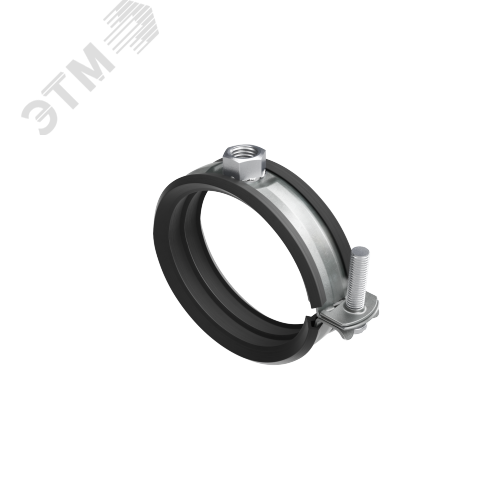 Хомут быстрой фиксации с изоляцией с гайкой М8 для труб d 1''