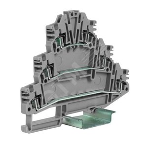 Зажим пружинный трехуровневый 2.5мм.кв серый  HLD.2/GR (ZHL200GR) - DKC (ДКС)