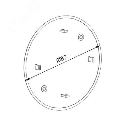 Крышка для коробки установочной 87мм IP40 - фото 2