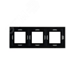 Рамка из натурального стекла, ''Avanti'', светло-серая, 6 модулей 3