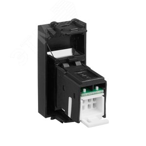 Avanti Компьютерная розетка RJ-45 модульная, кат.5е, , Черный матовый, 1 модуль - фото 4