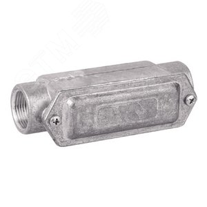 Коробка протяжная алюминиевая 2 ввода 180 градусов М32х1.5 IP55 146х45х57мм