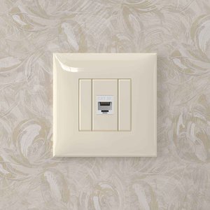 Avanti Компьютерная розетка RJ-45 без шторки в    стену кат.5е одинарная Ванильная дымка - фото 5