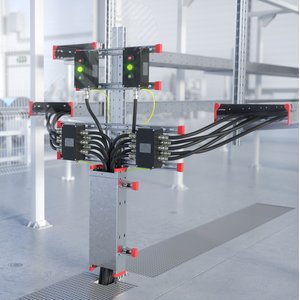 Стойка монтажная усиленная горячеоцинкованная H1000 мм комплект - DKC (ДКС)
