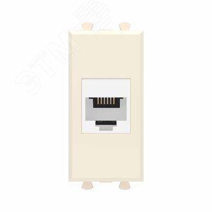 Avanti Телефонная розетка RJ-12 без шторки модульная, Ванильная дымка, 1 модуль - DKC (ДКС)