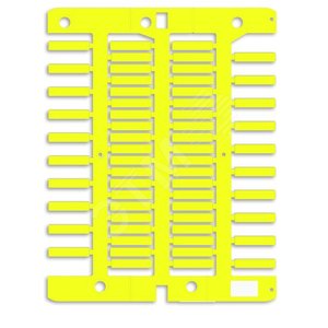 Маркировка для провода, жесткая, для трубочек. 4х18мм. Желтая (60 шт на 1 листе)